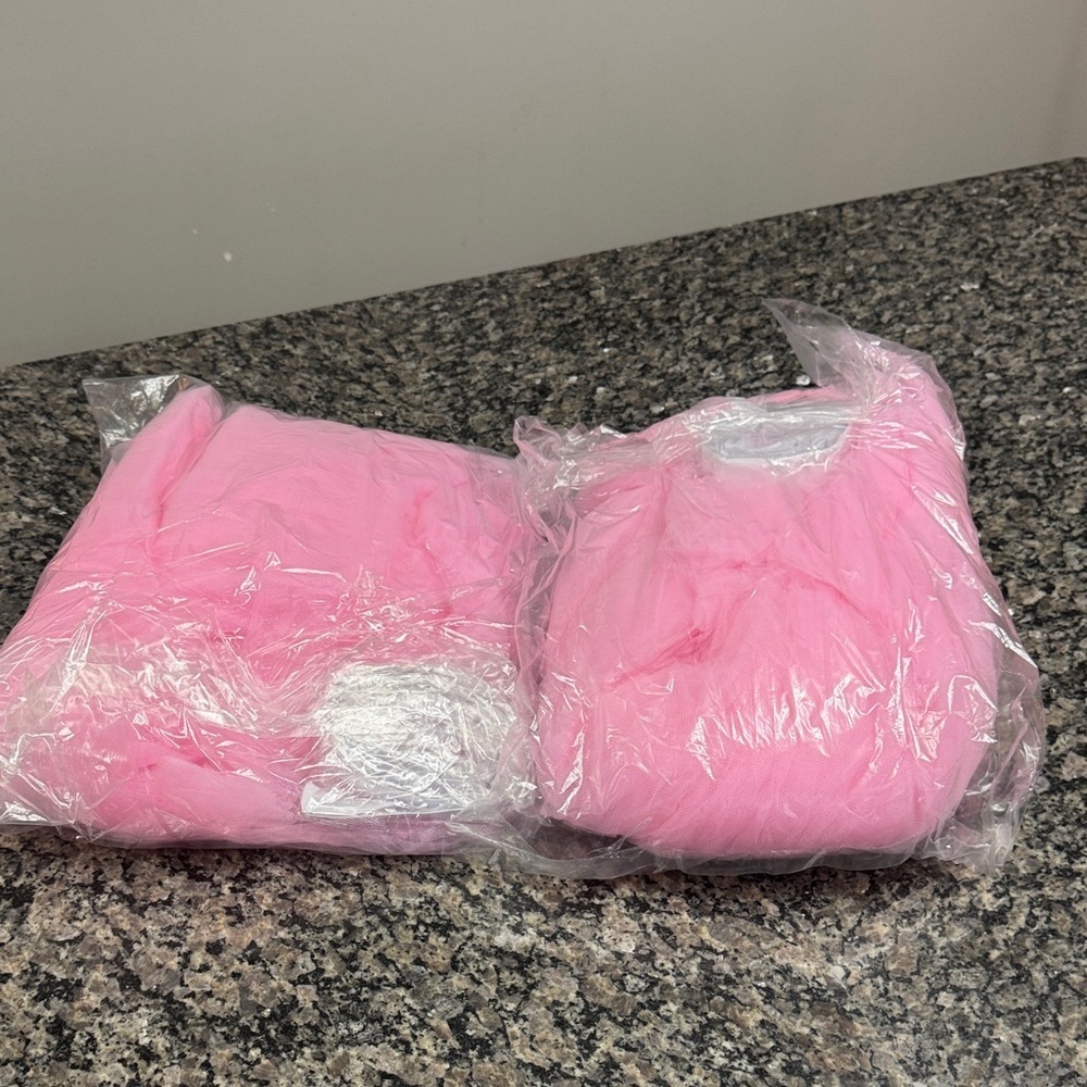 Pink Tulle Fabric NEW
